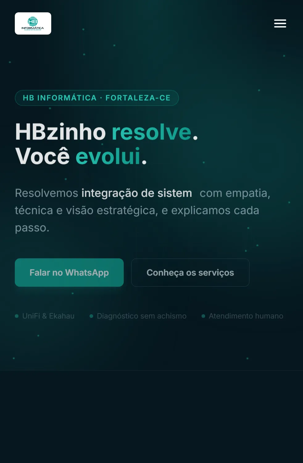 Site da HB Informática — assistência técnica e redes corporativas em Fortaleza